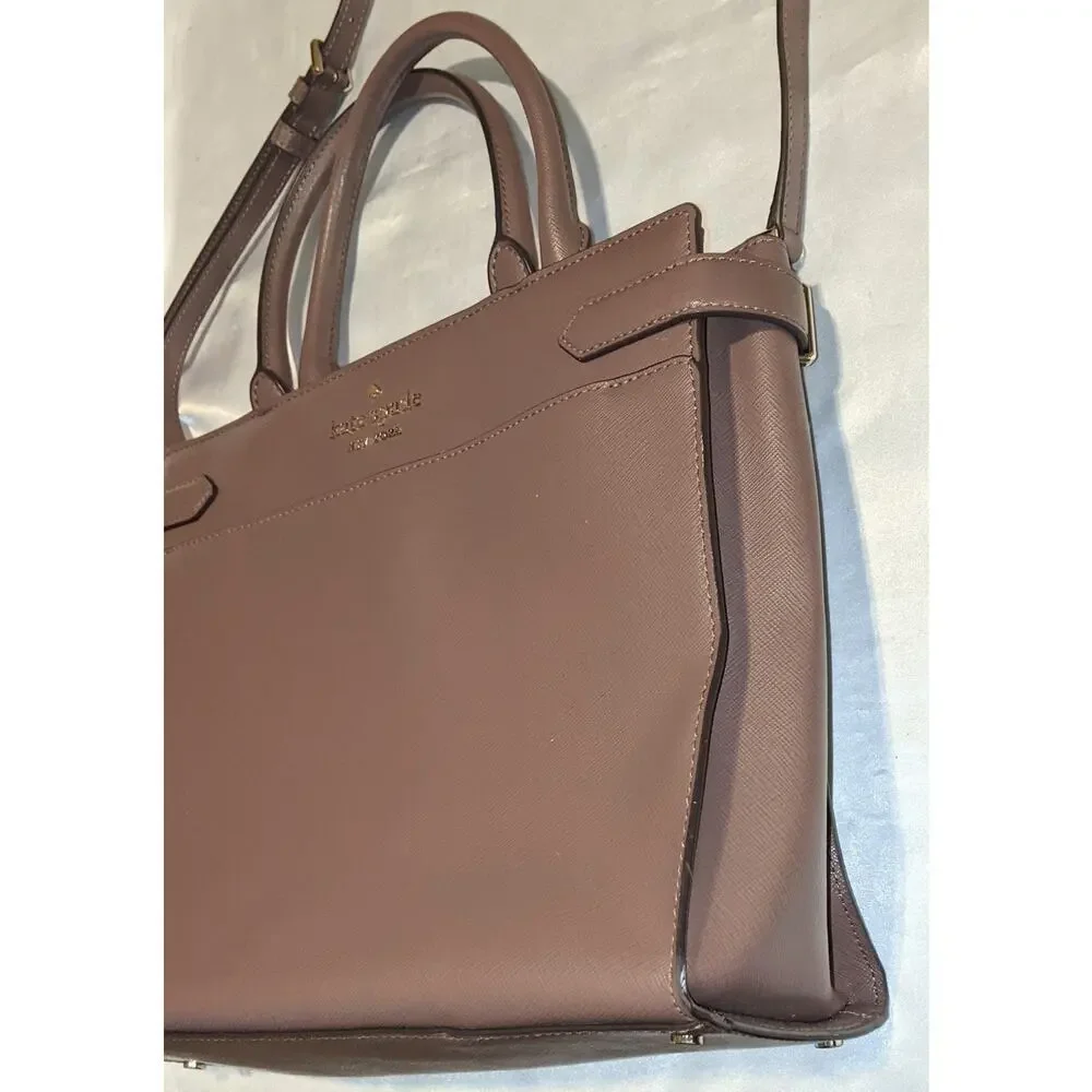 Kate Spade New York Staci Large Satchel Bag Dusk Cityscape Saffiano Leather EUC